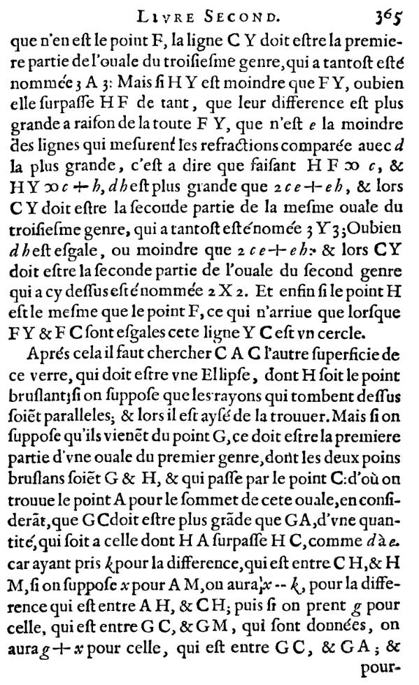 la geometrie de descartes - ed. 1637 - page 365