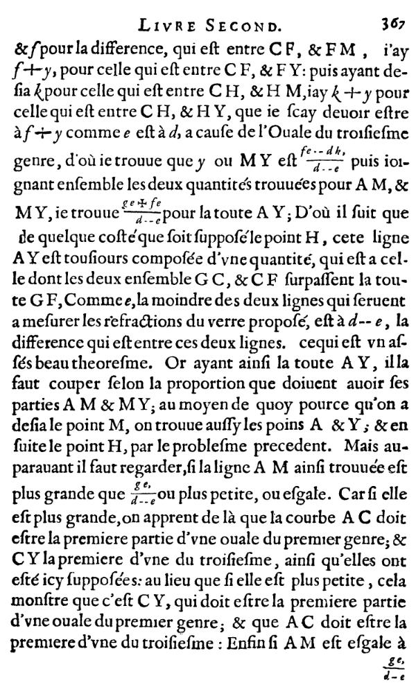 la geometrie de descartes - ed. 1637 - page 367