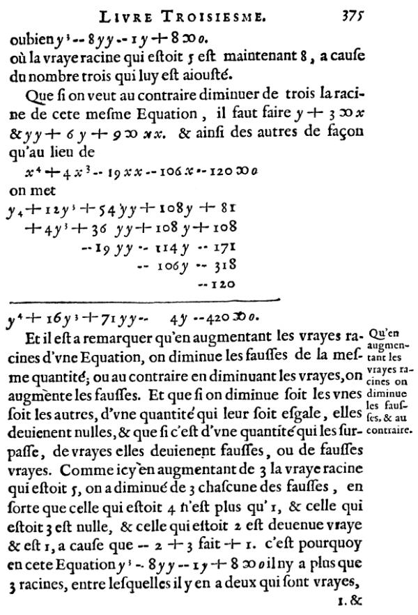 la geometrie de descartes - ed. 1637 - page 375
