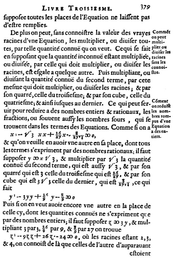 la geometrie de descartes - ed. 1637 - page 379