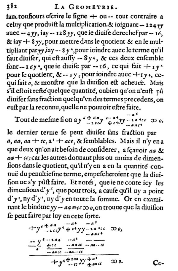 la geometrie de descartes - ed. 1637 - page 382