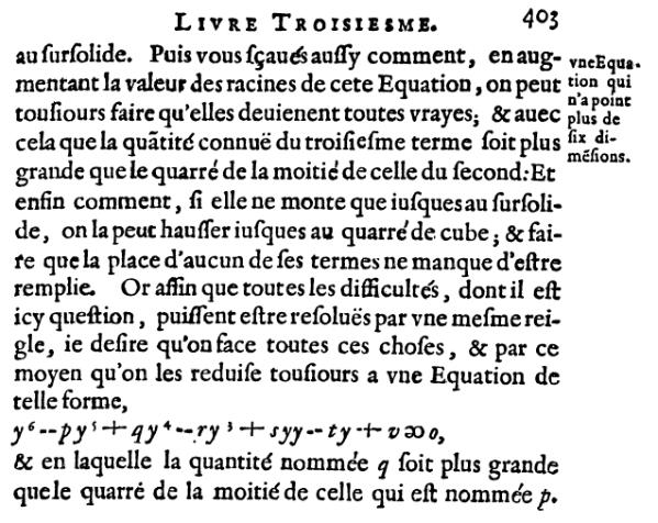 la geometrie de descartes - ed. 1637 - page 403