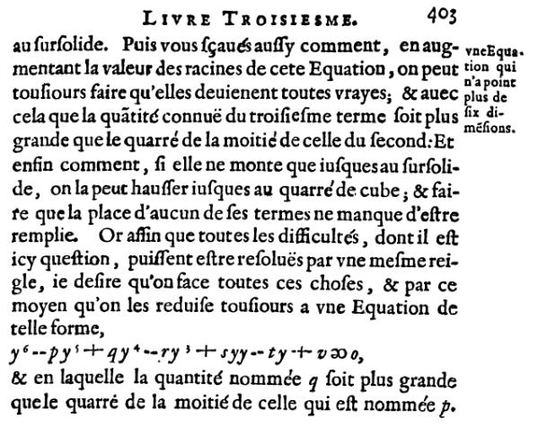 la geometrie de descartes - ed. 1637 - page 403