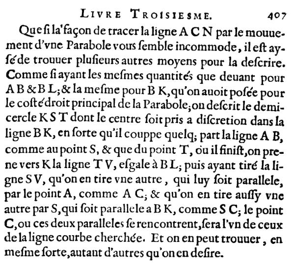 la geometrie de descartes - ed. 1637 - page 407