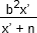 (b²x’)/(x’ + n)