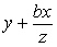 y + bx/z