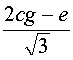 (2cg-e)/rac(3)