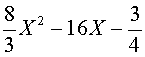 8/3 x² - 16 x - 3/4