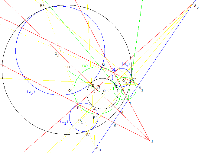 cercles tangents a trois cercles - copyright Patrice Debart 2010