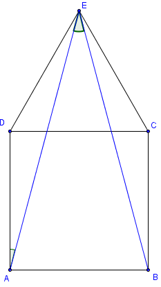 Geometrie du triangle - carre et triangle equilateral - copyright Patrice Debart 2004