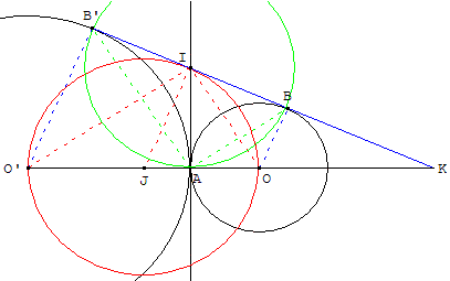 tangente commune a 2 cercles - copyright Patrice Debart 2008