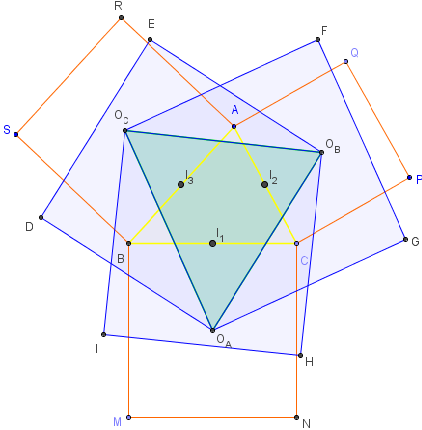 trois carrés autour de BOA - théorème de Neuberg - copyright Patrice Debart 2006