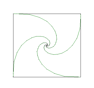 courbes des chiens - 4 spirales - copyright Patrice Debart 2003