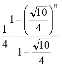 (1/4) (1 - λ^n)/(1 - λ)