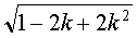 rac(1+2k+2k^2)