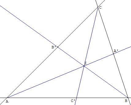 probleme de construction - troisieme bissectrice du triangle - copyright Patrice Debart 2003