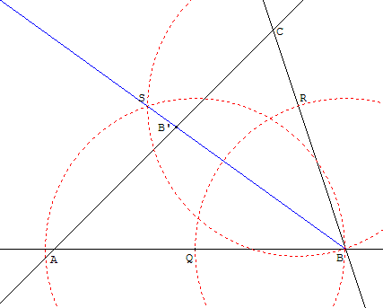 probleme de construction - deuxieme bissectrice d'un triangle - copyright Patrice Debart 2003