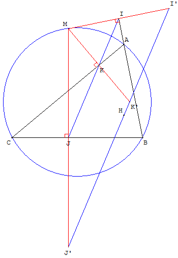 geometrie du triangle - droite de Steiner - copyright Patrice Debart 2011