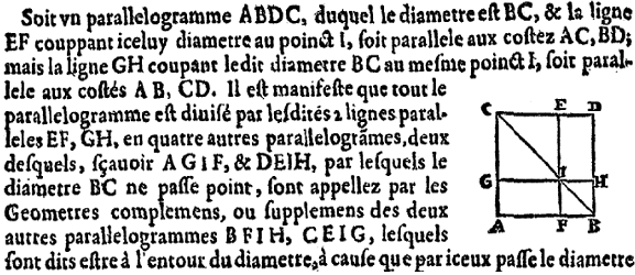 les éléments d'Euclide - partage d'un rectangle en quatre