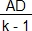 AD/(k - 1)