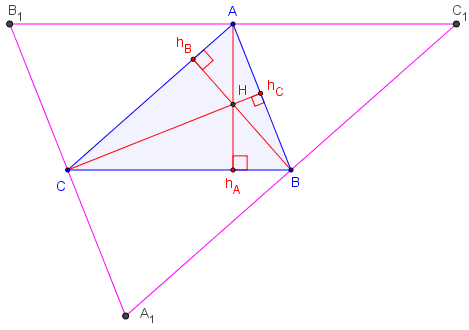 geometrie du triangle - hauteurs d'un triangle sont concourantes - copyright Patrice Debart 2018