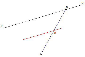 lieu geometrique du milieu d'un segment mobile - copyright Patrice Debart 2003