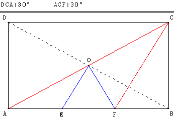 trisection d'un angle droit dans un rectangle - copyright Patrice Debart 2013