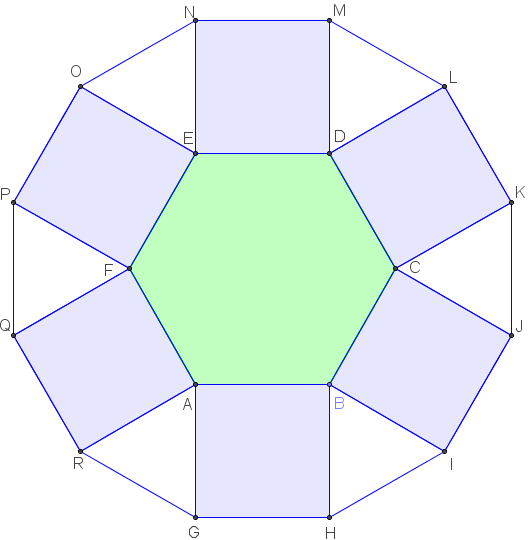 polygone régulier - dodécagone - copyright Patrice Debart 2016