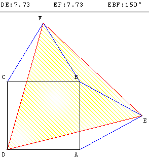 deux triangles equilateraux autour d'un carre - copyright Patrice Debart 2003