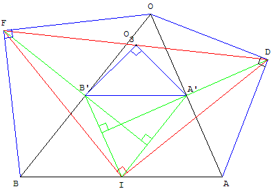 deux triangles rectangles isoceles autour de BOA - copyright Patrice Debart 2003
