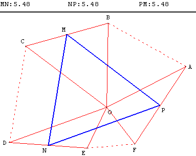 quatre triangles équilateraux - copyright Patrice Debart 2003