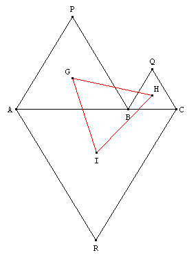 quatre triangles equilateraux - copyright Patrice Debart 2003