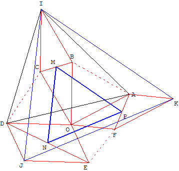 4 triangles équilateraux - copyright Patrice Debart 2003