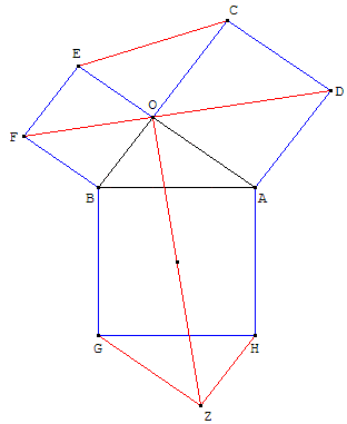 theoreme de pythagore et leonard de vinci - copyright Patrice Debart 2003