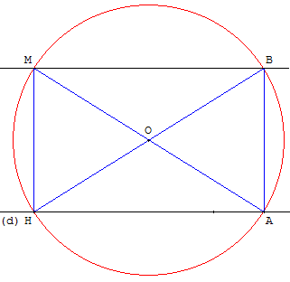 construction de parallèle avec le diamètre d'un cercle - copyright Patrice Debart 2010
