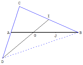 partage d'un segment en trois - médianes