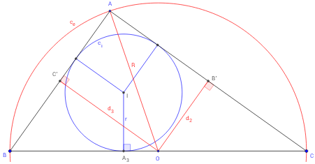 theoreme de carnot - figure geogebra - copyright Patrice Debart 2016