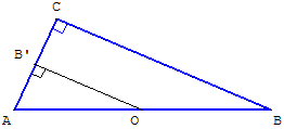 droite des milieux d'un triangle rectangle - copyright Patrice Debart 2004