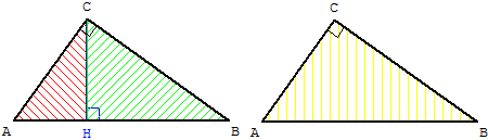 similitude de triangles rectangles - copyright Patrice Debart 2004