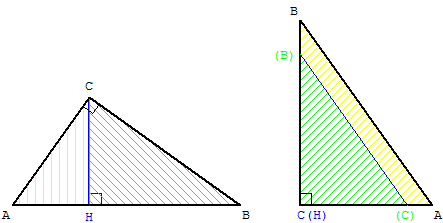 similitude de triangles rectangles- copyright Patrice Debart 2004