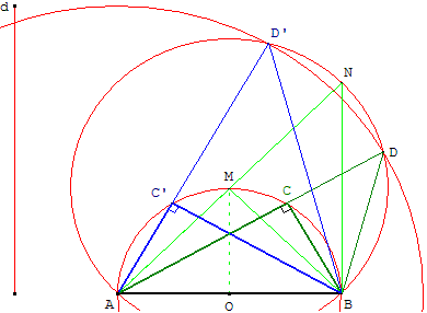 construire un triangle rectangle - copyright Patrice Debart 2004