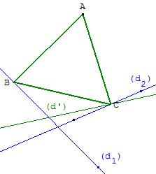 geometrie du triangle equilateral - avec contraintes - copyright Patrice Debart 2004