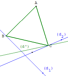 geometrie du triangle équilatéral - avec contraintes - copyright Patrice Debart 2004