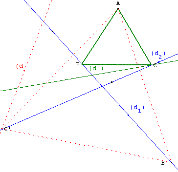 geometrie du triangle equilateral - avec contraintes - copyright Patrice Debart 2004