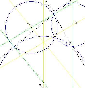 geometrie du triangle - premier point de brocard - copyright Patrice Debart 2005