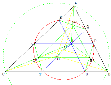geometrie du triangle - premier cercle de lemoine - copyright Patrice Debart 2002