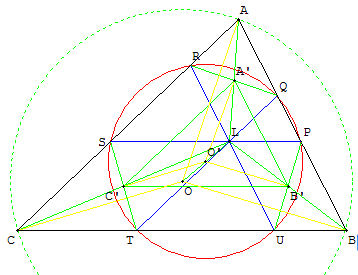 geometrie du triangle - premier cercle de Lemoine - copyright Patrice Debart 2002