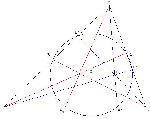 geometrie du triangle - six points de terquem sur le cercle pedal - copyright Patrice Debart 2005