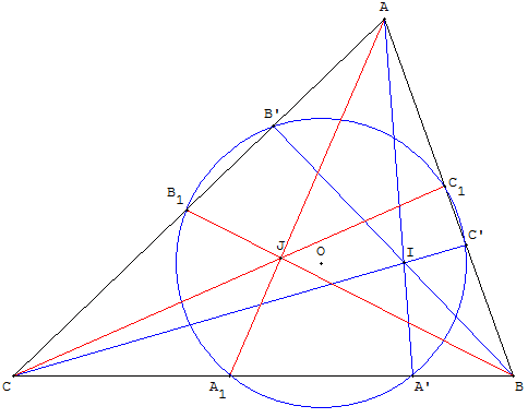 geometrie du triangle - six points de Terquem sur le cercle pedal - copyright Patrice Debart 2005