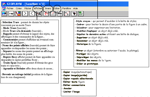 menus 2 de GéoPlan